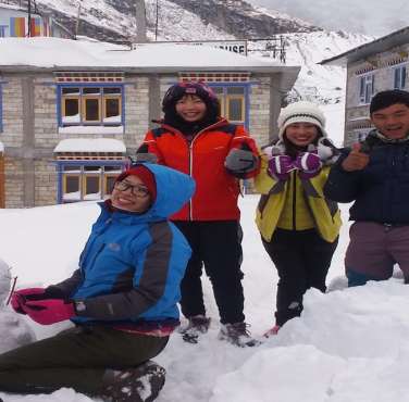 Groups photo in Khumbu Valley